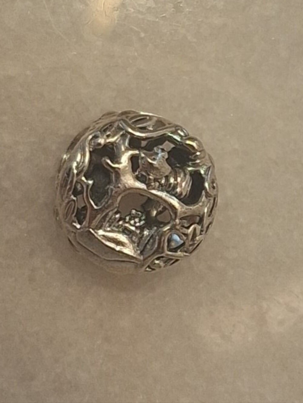 Pandora Alice In Wonderland Double-sided Charm Alice, Caterpillar Cheshire Cat